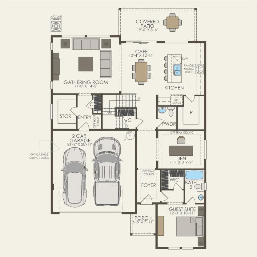First Floor 5 br / 4.5 ba