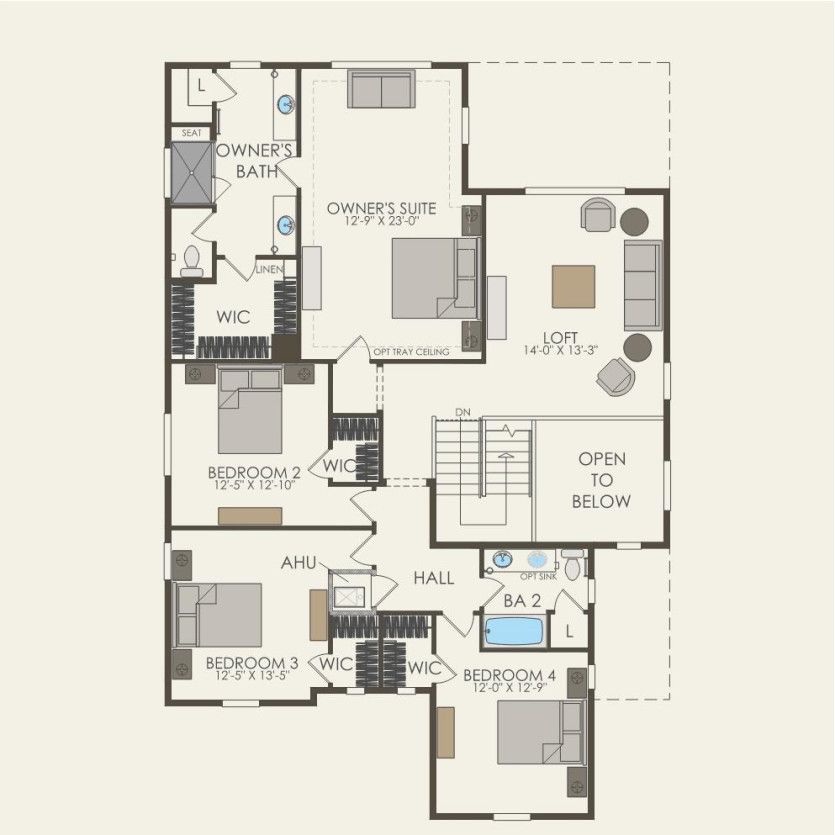 Second Floor 4 br / 2.5 ba