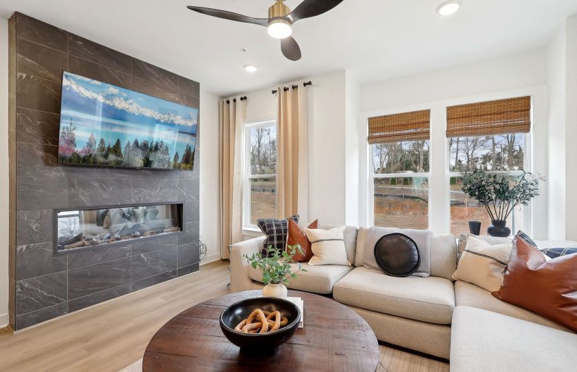 Gathering Room with Optional Modern Fireplace