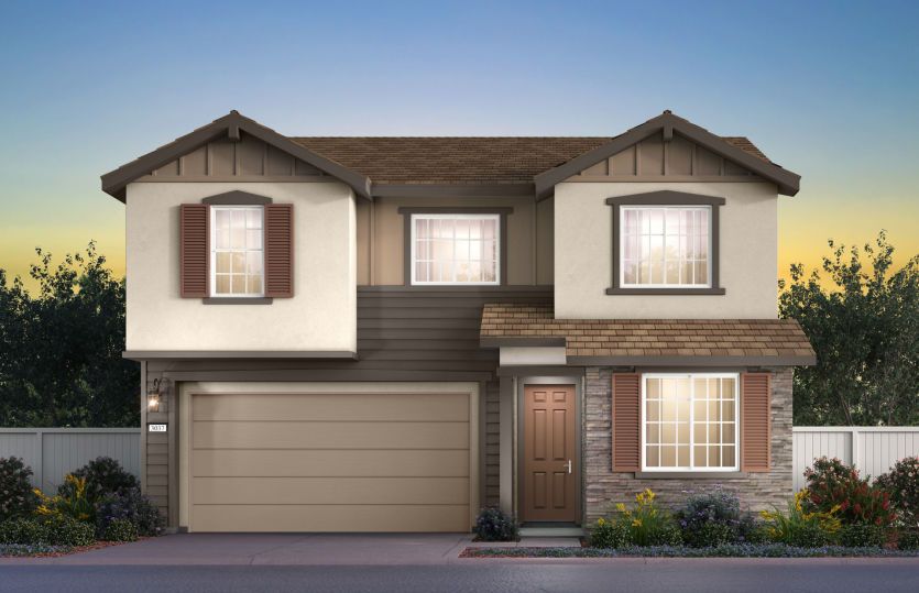 Plan 1 Traditional Elevation (D)