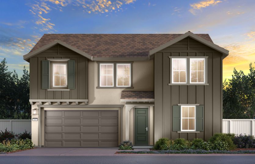 Plan 4 Western Ranch Elevation (B)