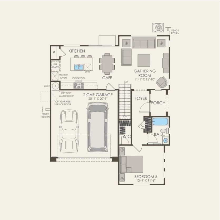 First Floor 5 br / 3 ba