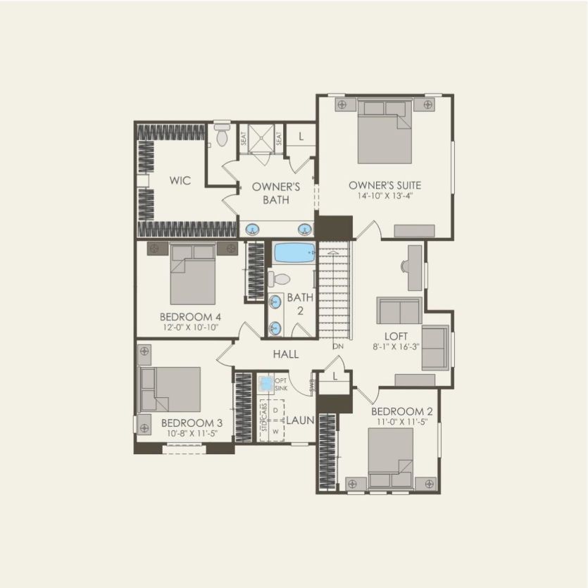 Second Floor 5 br / 3 ba