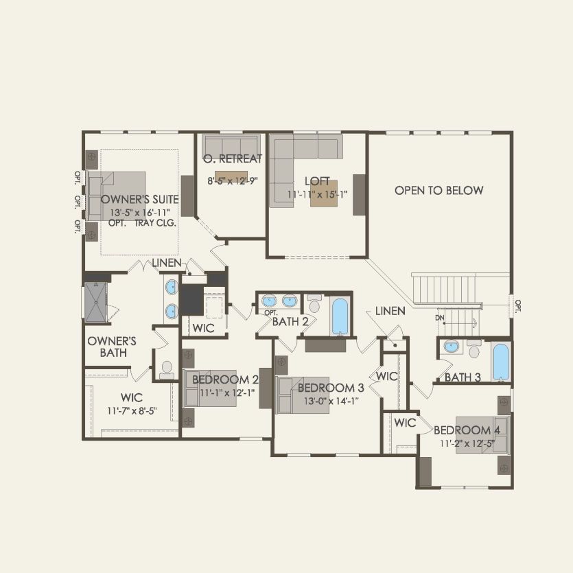 Second Floor 4 br / 3.5 ba