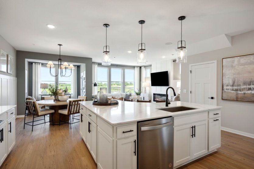 The Kitchen Flows Seamlessly Into the Cafe, Sunroom, and Gathering Rooms