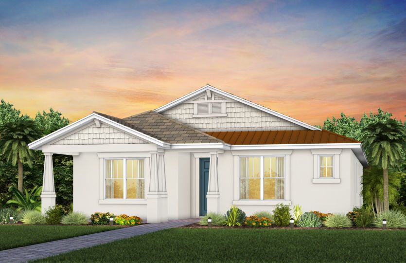 Elevation C2A in Craftsman Heron Plume