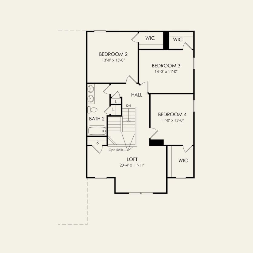 Second Floor 4 br / 2.5 ba