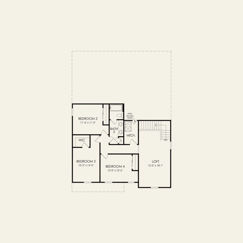 Second Floor 4 br / 2.5 ba