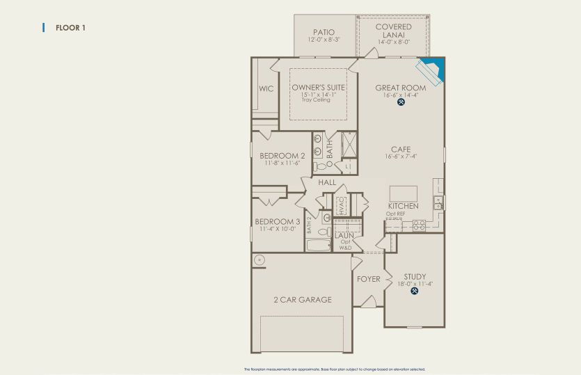 First Floor 3 br / 2 ba