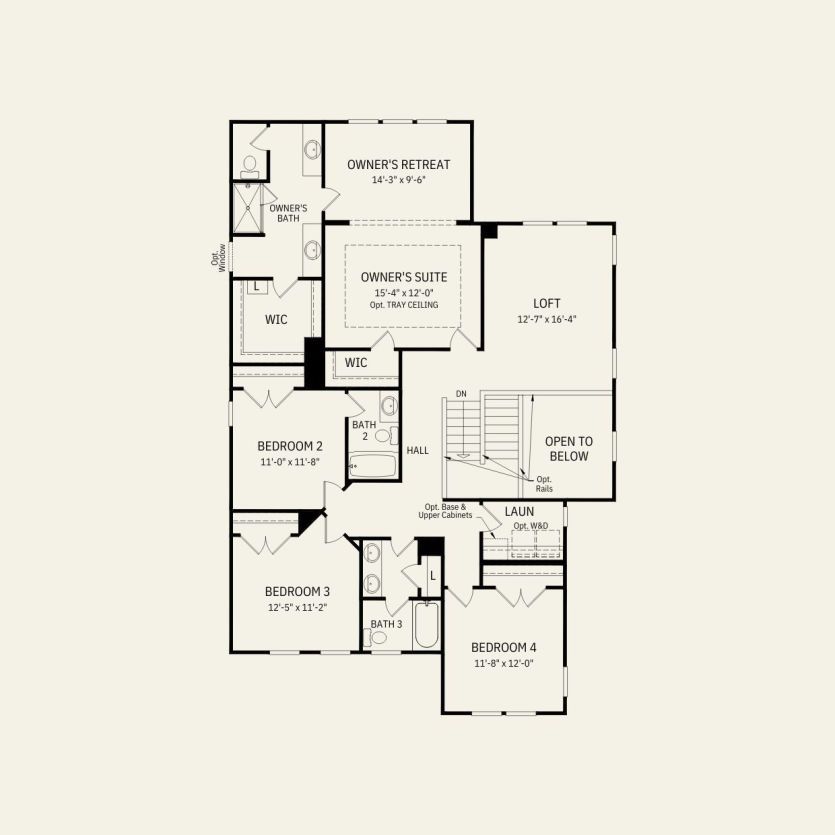 Second Floor 4 br / 3.5 ba