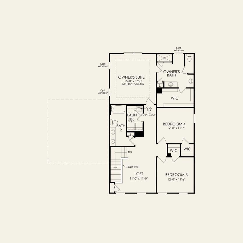 Second Floor 3 br / 2 ba