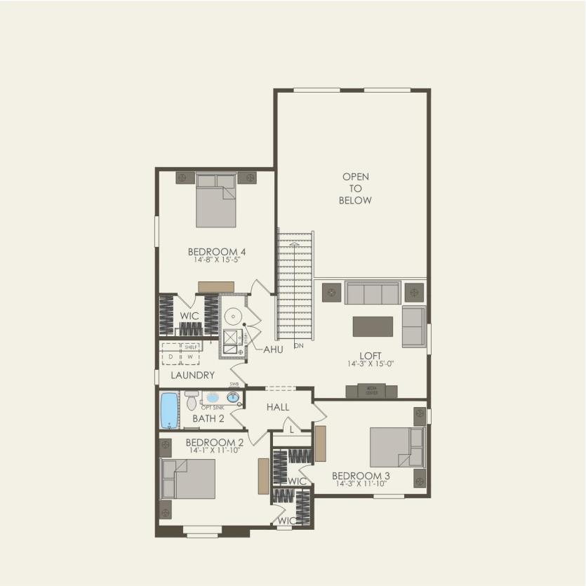 Second Floor 4 br / 2 ba