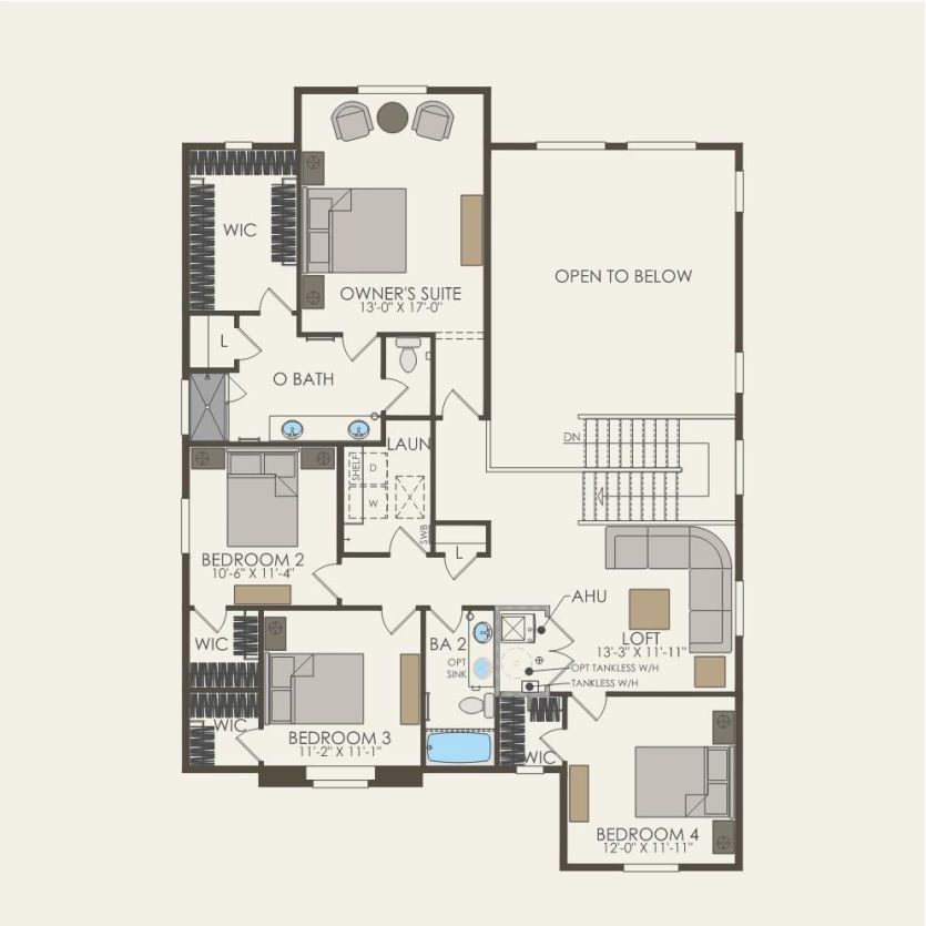Second Floor 5 br / 3 ba
