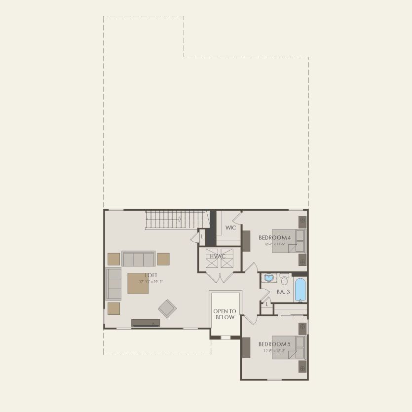 Second Floor 5 br / 3 ba