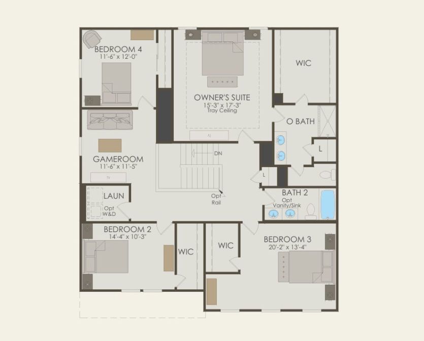 Second Floor 4 br / 2.5 ba