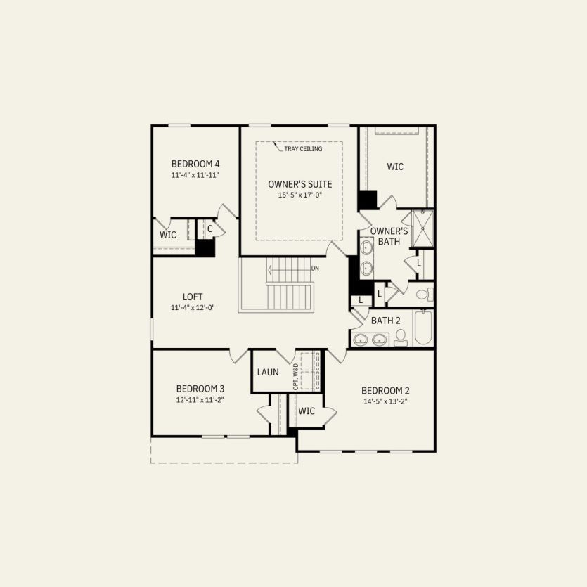 Second Floor 4 br / 2 ba
