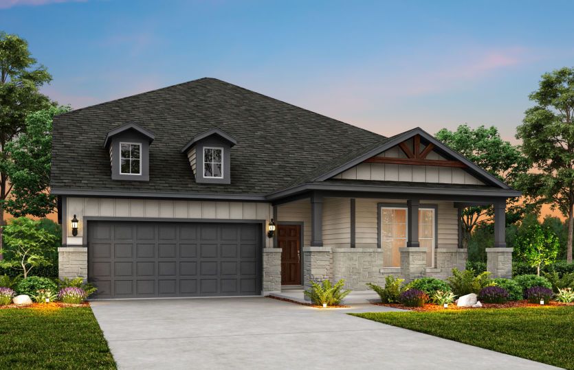 The Keller, a two-story home with 2-car garage, shown with Home Exterior 41