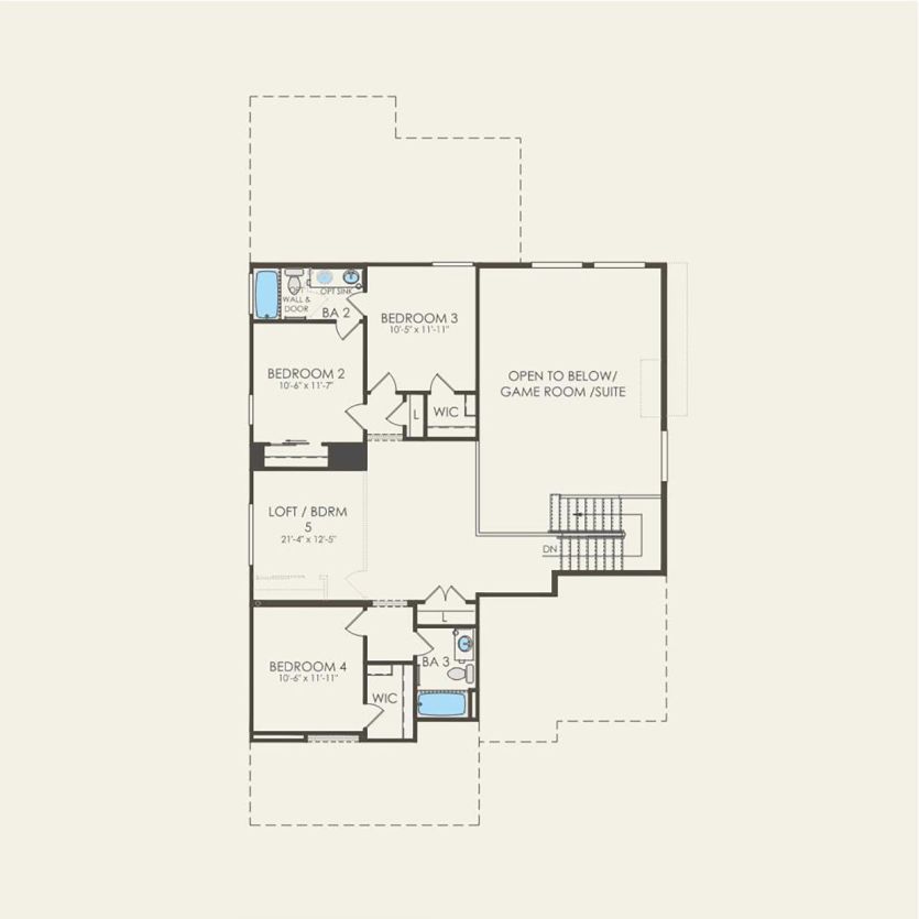 Second Floor 4 br / 3.5 ba