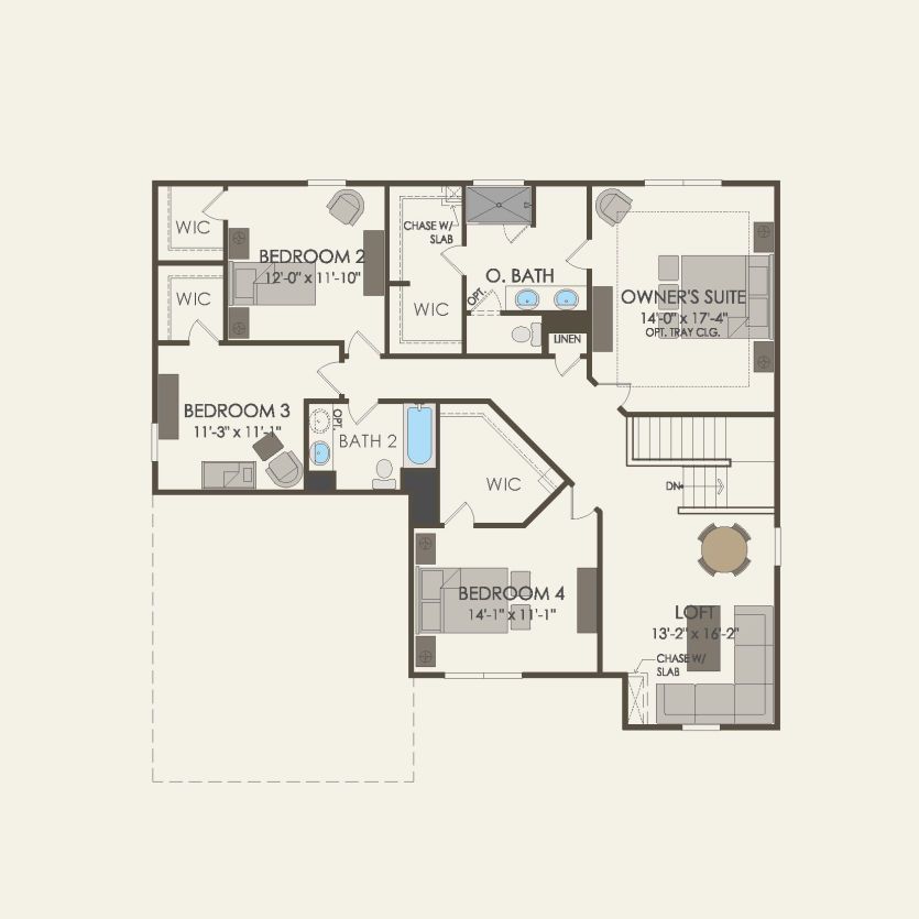 Second Floor 4 br / 2.5 ba