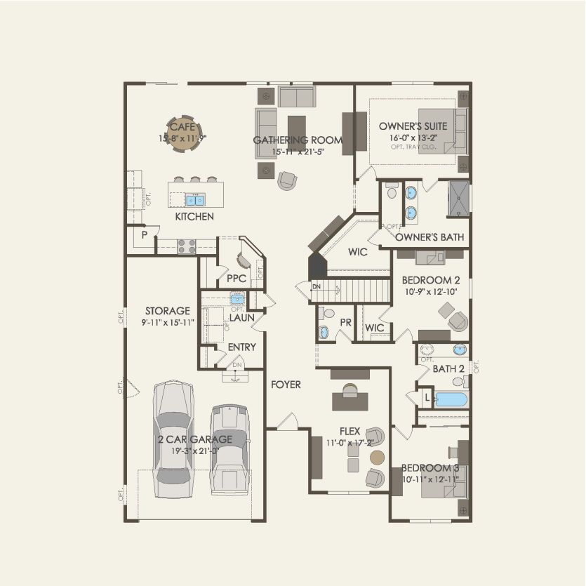 First Floor 3 br / 2.5 ba