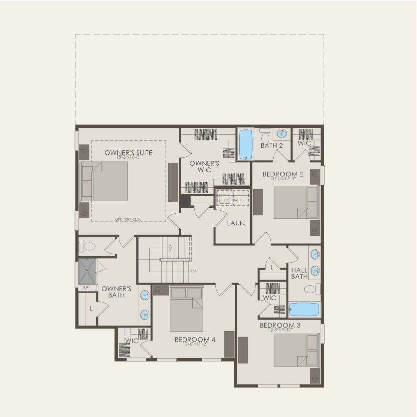 Second Floor 4 br / 3.5 ba