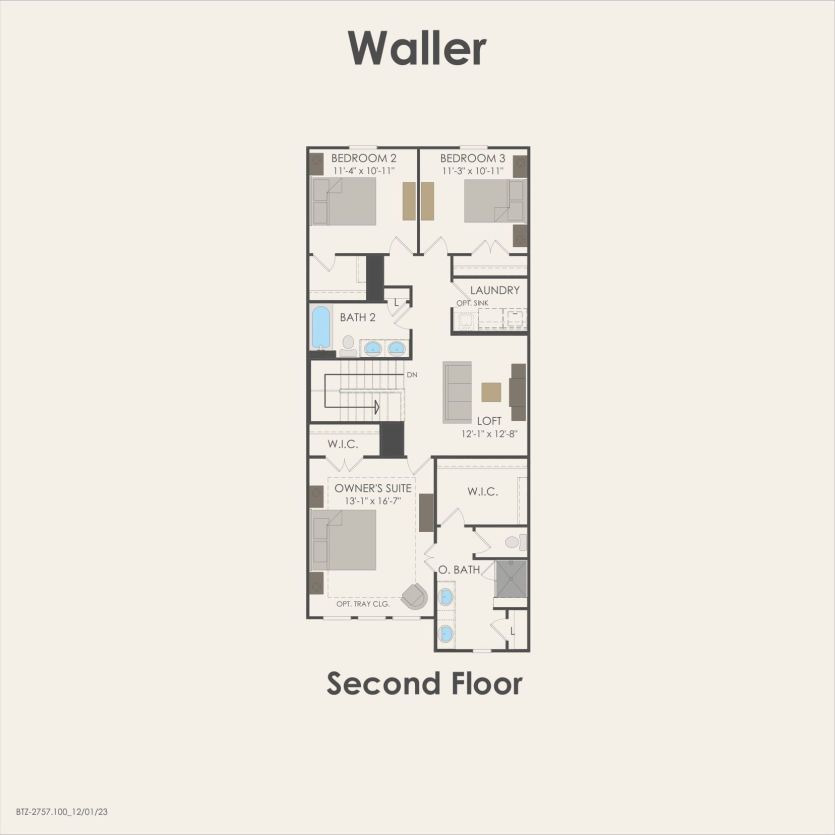 Second Floor 3 br / 2.5 ba