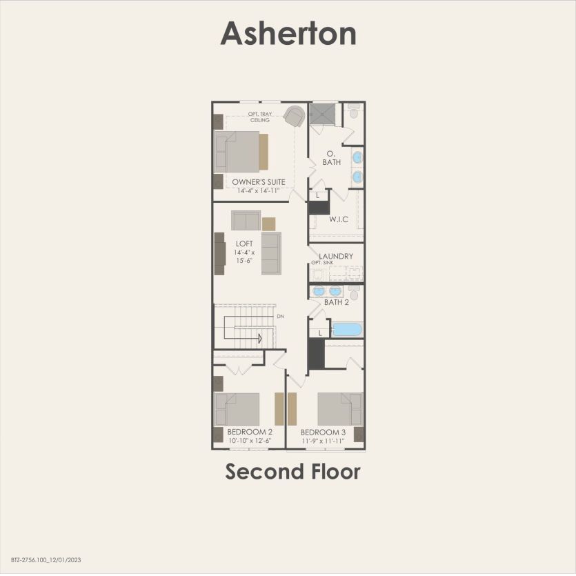 Second Floor 3 br / 2.5 ba