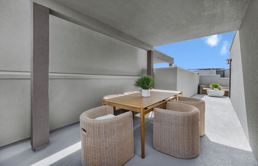 Relaxing rooftop patio