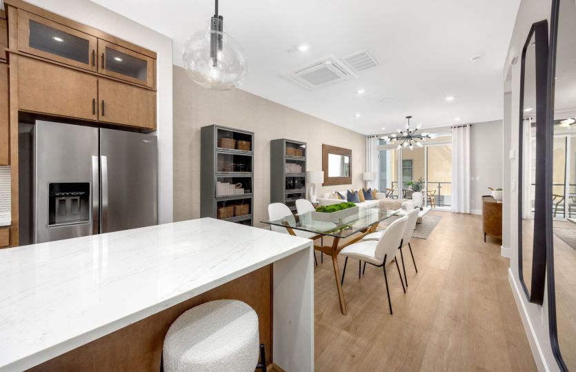 Kitchen open to main living area