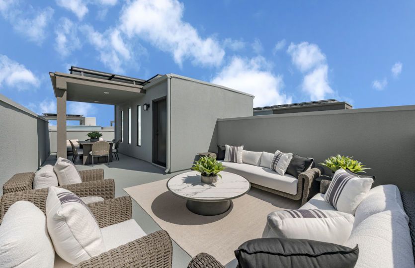 Rooftop patio perfect for entertaining