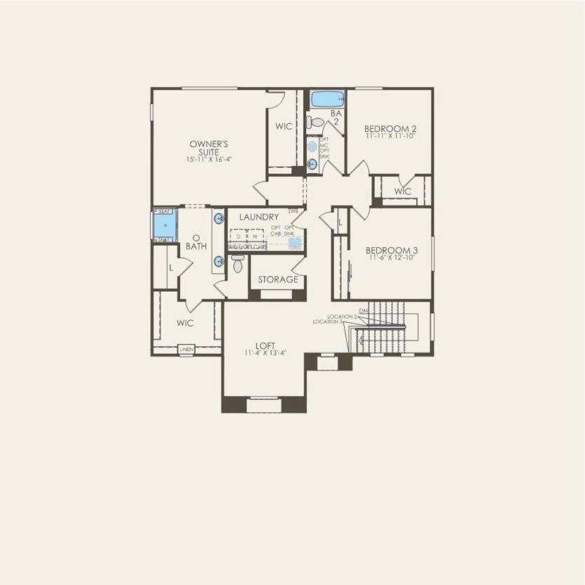 Second Floor 3 br / 2.5 ba