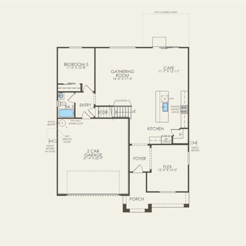 First Floor 5 br / 3 ba