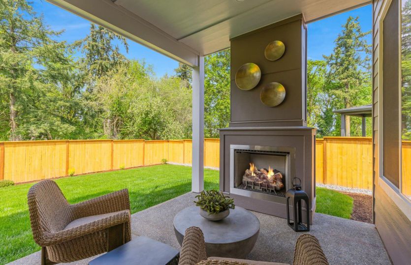 Covered Patio with Fireplace