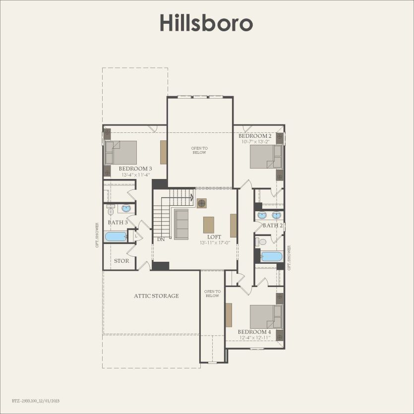 Second Floor 4 br / 3.5 ba