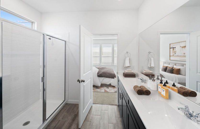 Virtually Staged Owner's Bathroom
