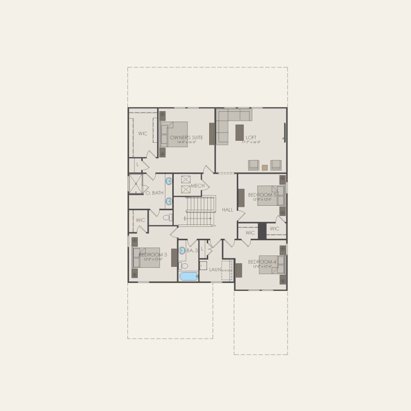 Second Floor 5 br / 3.5 ba