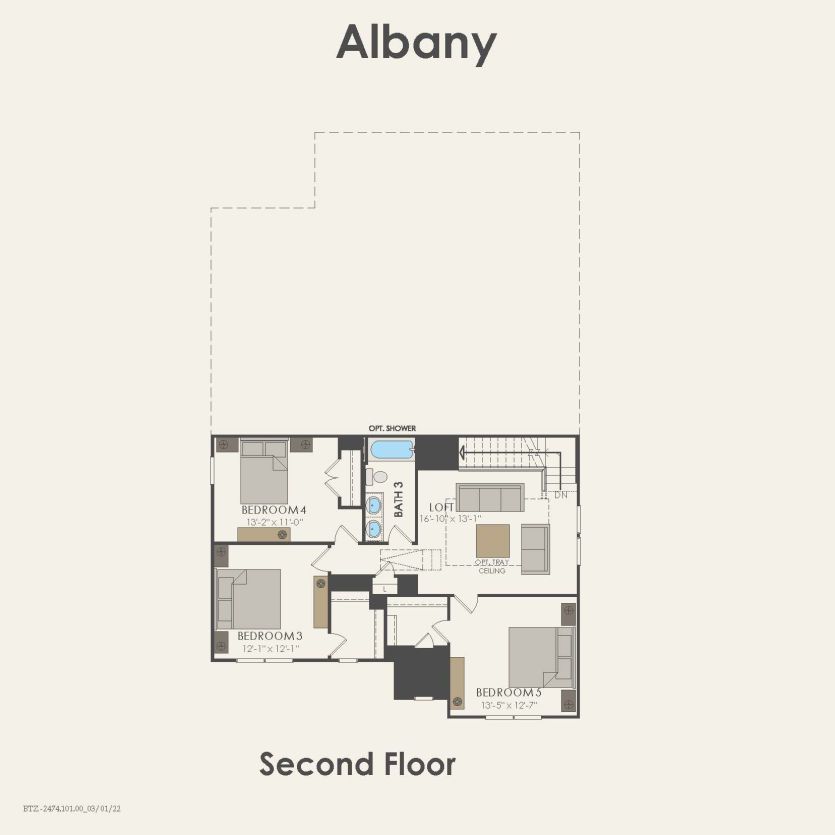 Second Floor 5 br / 3 ba