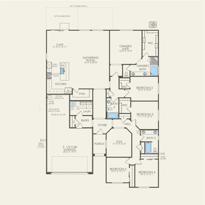 First Floor 5 br / 3 ba