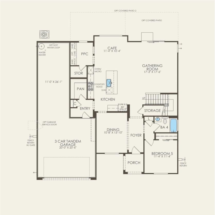 First Floor 5 br / 4 ba