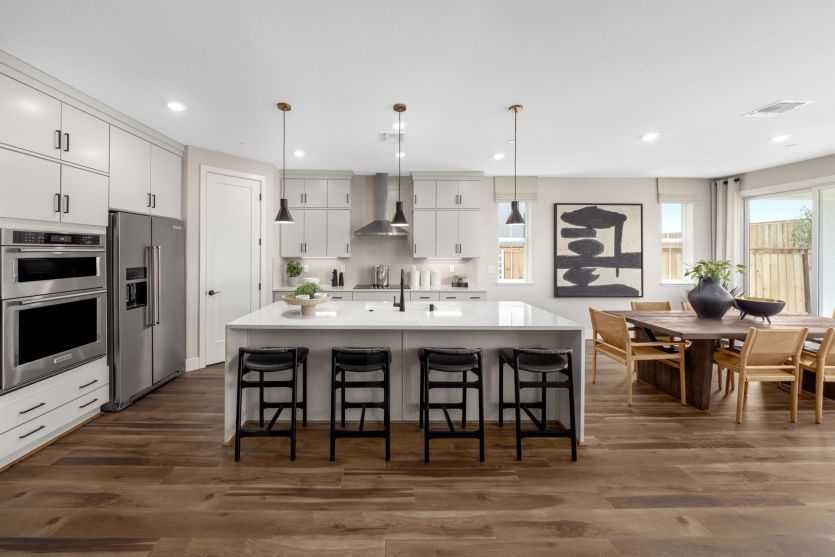 Open kitchen leading into café