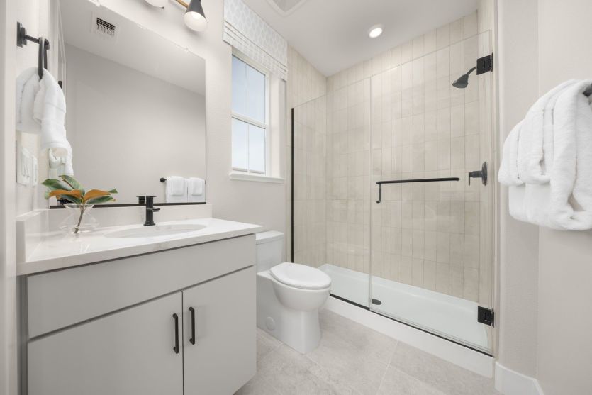 Secondary bathroom with walk-in shower