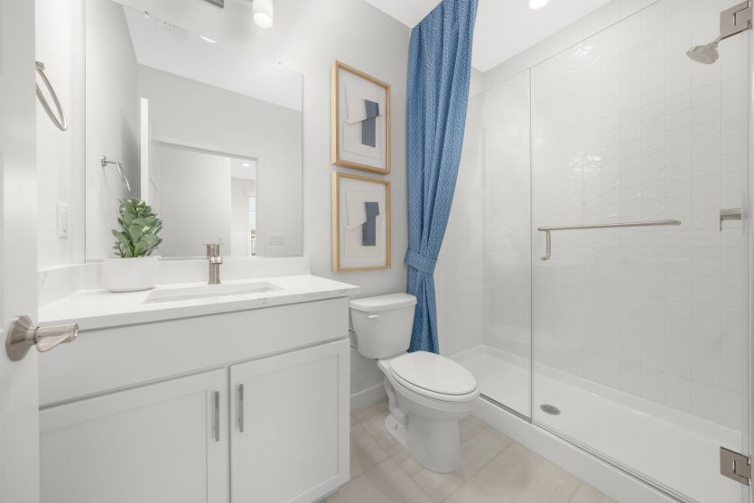 Secondary bathroom with walk-in shower