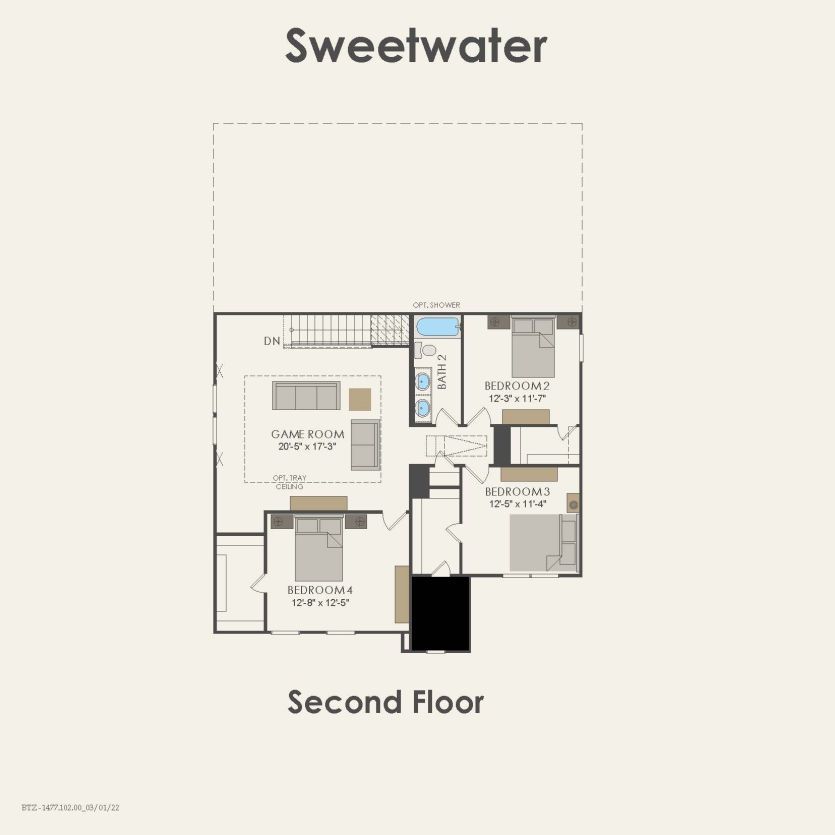 Second Floor 4 br / 2.5 ba