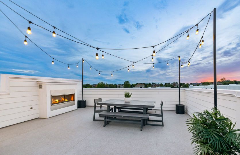 Expansive Rooftop Terrace with Optional Fireplace