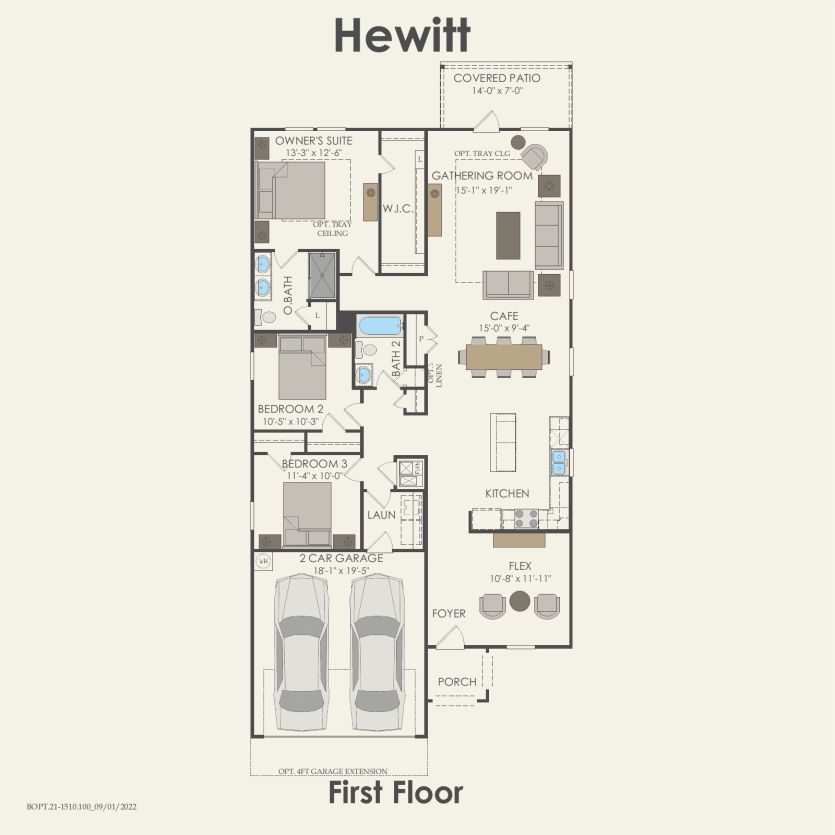 First Floor 3 br / 2 ba