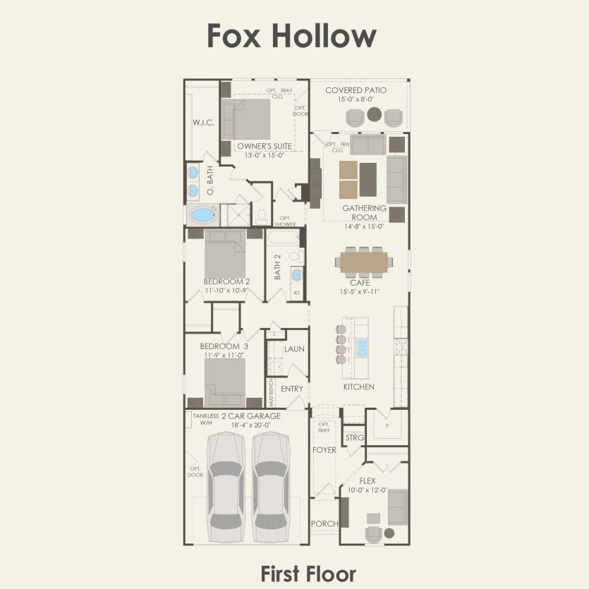 First Floor 3 br / 2 ba