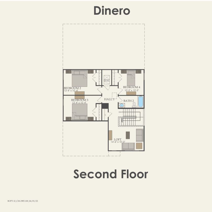 Second Floor 4 br / 2.5 ba