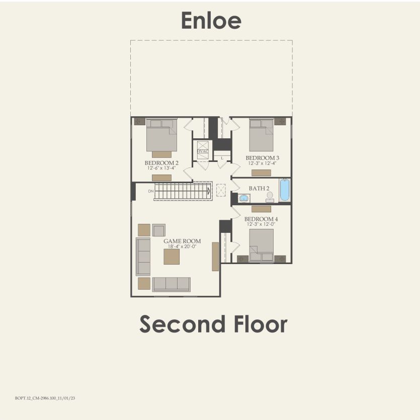 Second Floor 4 br / 2.5 ba