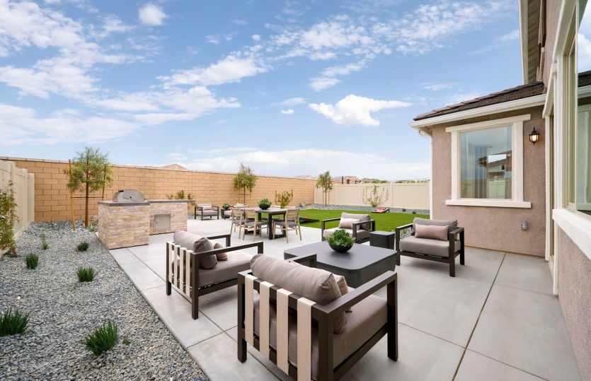 Model Home Backyard
