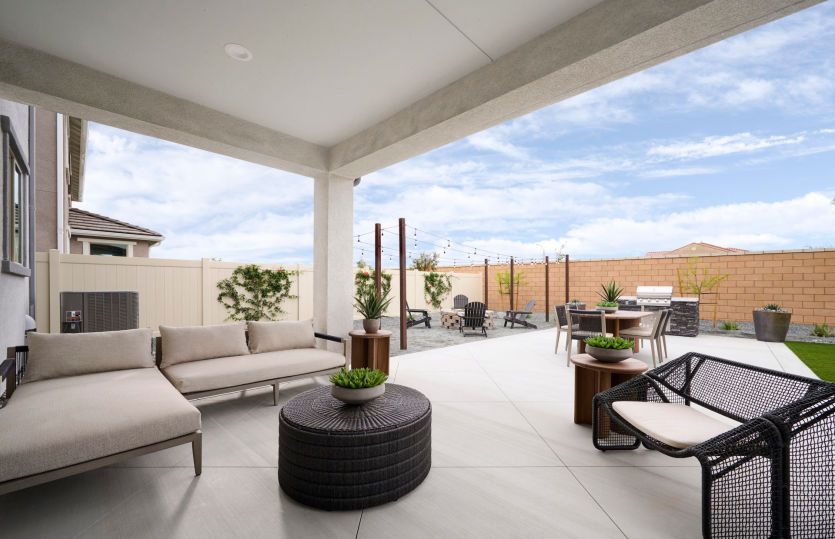 Model Home Backyard